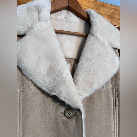 Vintage Winlit Women’s Tan Genuine Leather Faux Fur Jacket - Picture 5 of 8